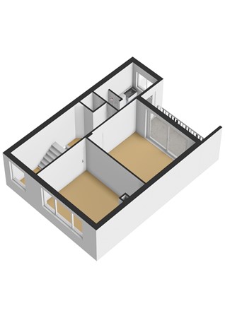 Floorplan - Jacob Marisstraat 156, 3314 TL Dordrecht